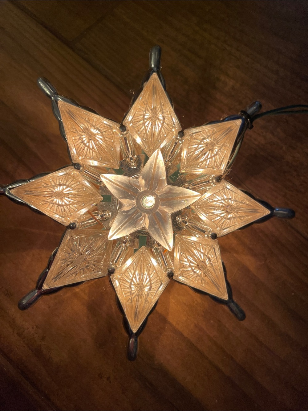Holiday 7.5” Star Light Ornament - Clear/White